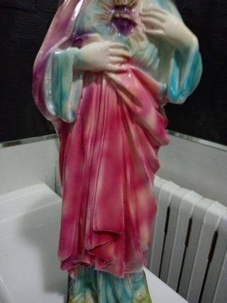 virgen sagrado corazón en escayola