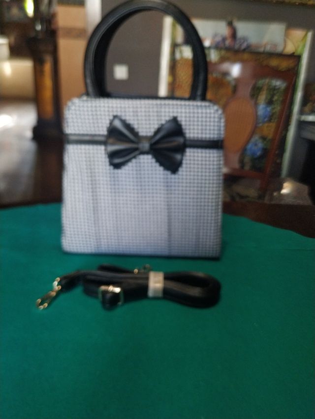 bolso de tela y polipiel