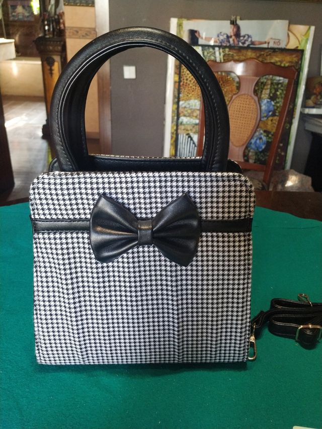 bolso de tela y polipiel