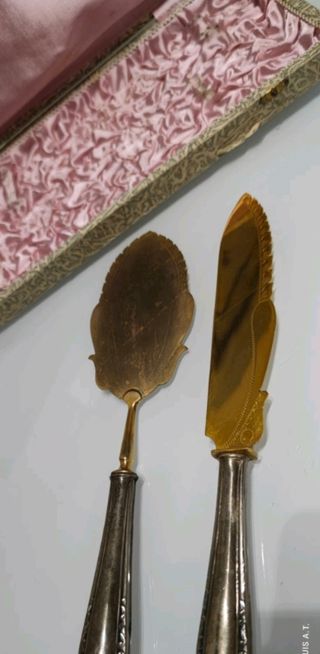 cubiertos antiguos de servir