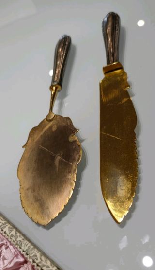 cubiertos antiguos de servir