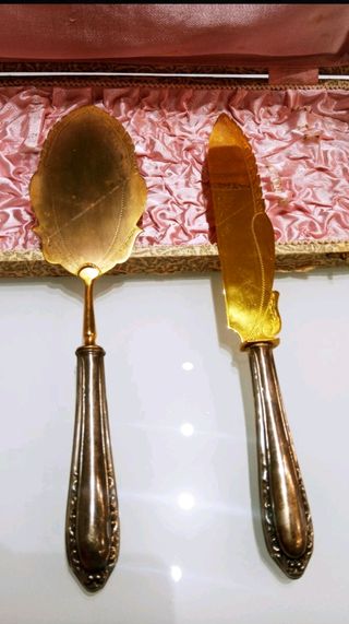 cubiertos antiguos de servir