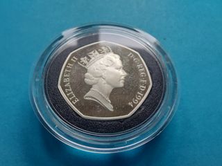 Moneda 50 peniques 1994 UK Normandia PLATA 