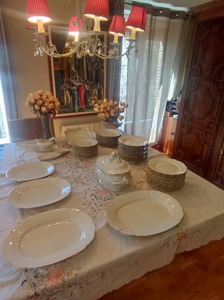 Vajilla porcelana de Bidasoa años cuarenta