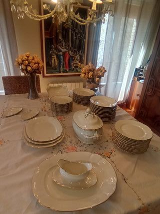 Vajilla porcelana de Bidasoa años cuarenta