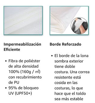 Toldo 2.5m x 3m