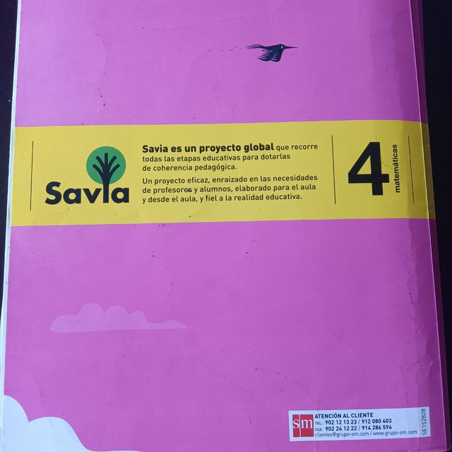 libros matemáticas  4 primaria SM savia