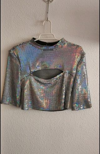 Top de lentejuelas Bershka 