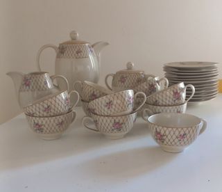 Servizio da tè 12 pezzi in porcellana vintage