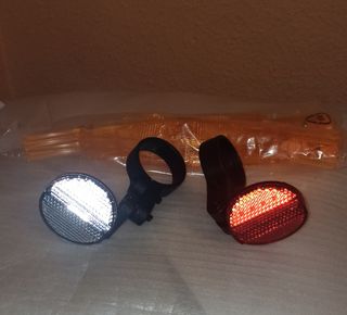 Reflectores de sillín y manillar de bicicleta 