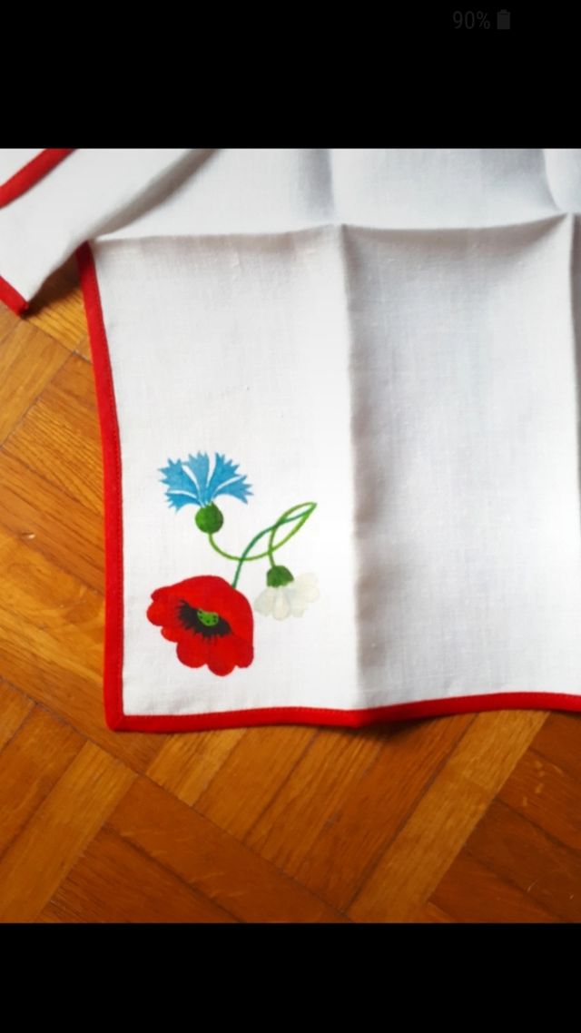 tovaglietta con bustina fatta e dipinta a mano