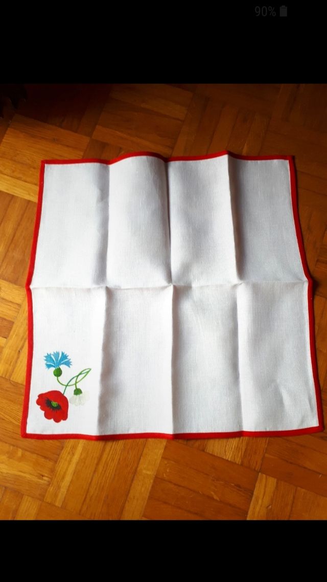 tovaglietta con bustina fatta e dipinta a mano