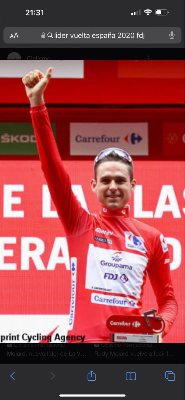 Maillot líder vuelta España 2022 Rudy Molard