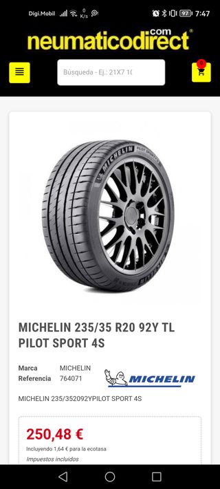 neumáticos 235 35 20 (92Y) Michelin