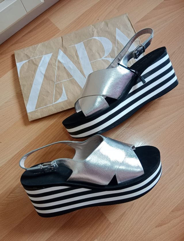 Sandalias plataforma Zara sin estrenar