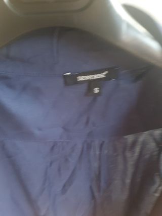 Camisa azul con lazada al cuello Denny Rose