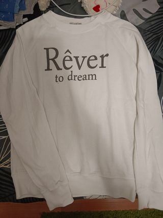 sudadera blanca bershka