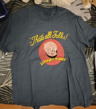 camiseta manga corta azul pull&bear