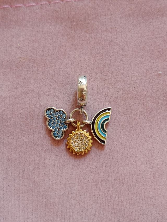Charm Nube, Sol y Arcoiris de plata de ley