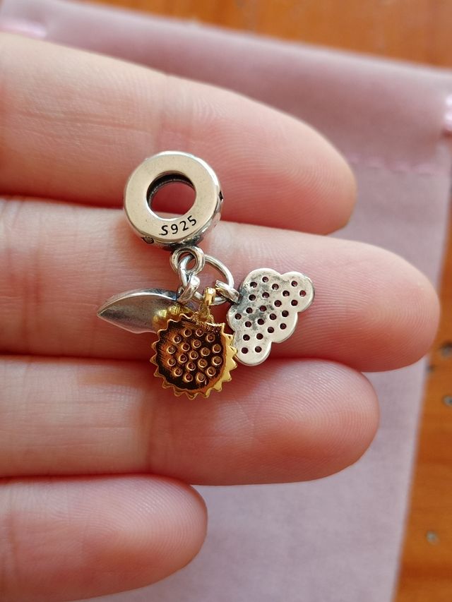 Charm Nube, Sol y Arcoiris de plata de ley