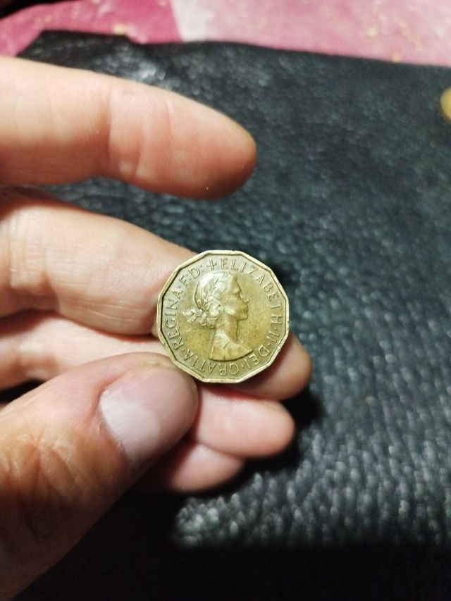 Moneda Reino Unido 3 peniques, 1958