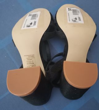 Sandalias tacón glitter 