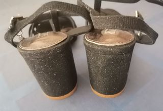 Sandalias tacón glitter 