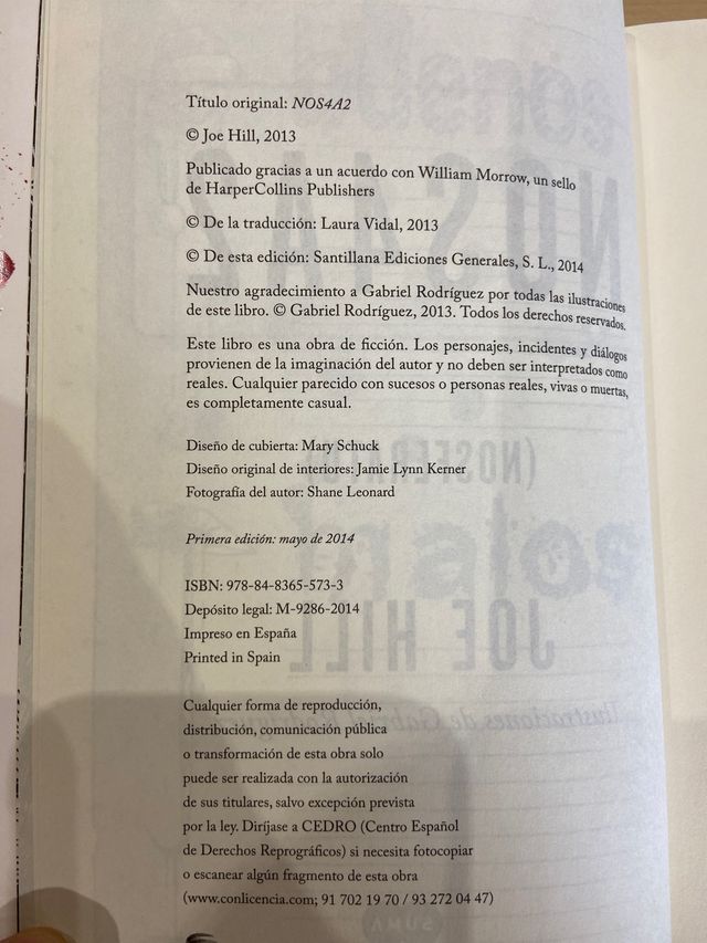 NOS4A2 (Nosferatu). Joe Hill