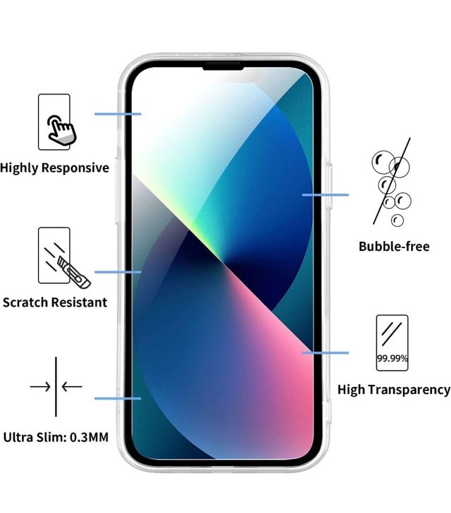 Funda iPhone 13 6,1" y 2 cristales templados