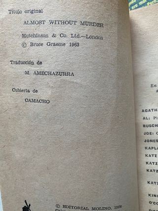 Lote 6 novelas policíacas antiguas
