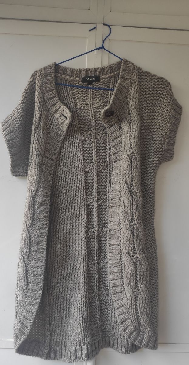 chaleco de punto largo