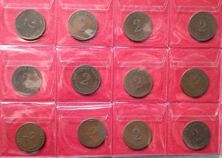 Álbum con 64 monedas imperio Aleman desde 1873