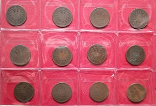 Álbum con 64 monedas imperio Aleman desde 1873
