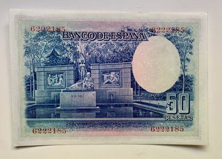 Billete 50 Pesetas 1935 EBC+. Ramon y Cajal