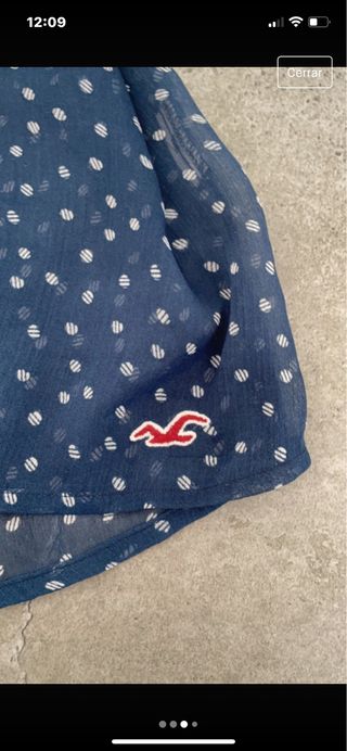 Top de ganchillo y gasa de Hollister 