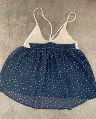 Top de ganchillo y gasa de Hollister 
