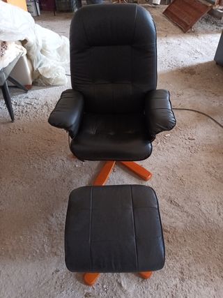 Sillón relax reclinable con reposapiés i pie de ma