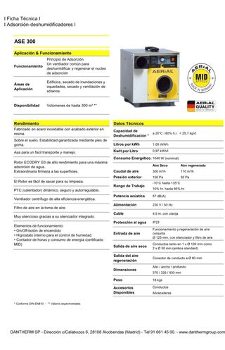 Deshumidificador industrial Dantherm