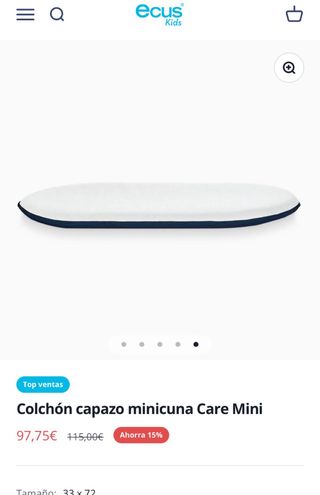 Colchón capazo y moisés Ecus Kids