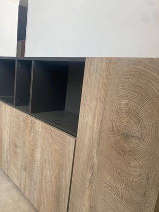 APARADOR SALÓN MODERNO GRIS OSCURO NUEVO