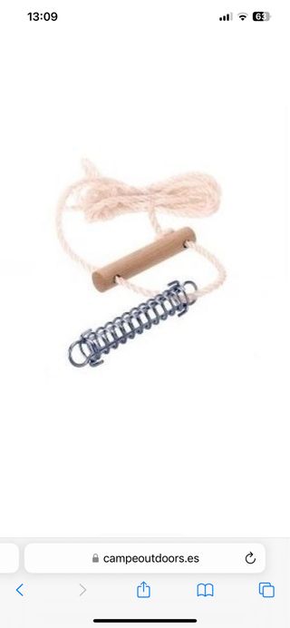 Set de cuerda 6mm con corredor madera y resorte