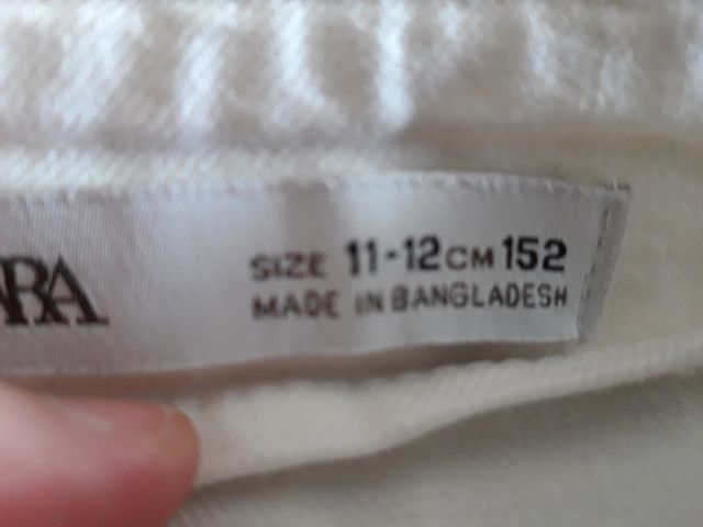 peto blanco Zara talla 11-12 años
