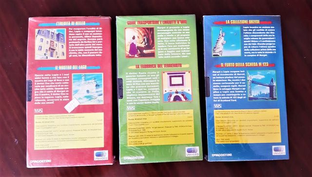 Lupin - 3 VHS "NUOVE" Cartoni animati Lupen terzo