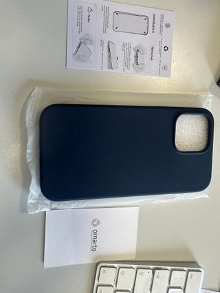 Iphone 13 pro max cover morbido silicone blue