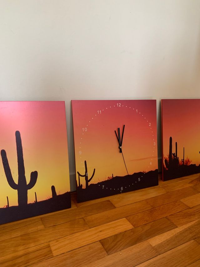 Cuadros lienzo reloj de pared