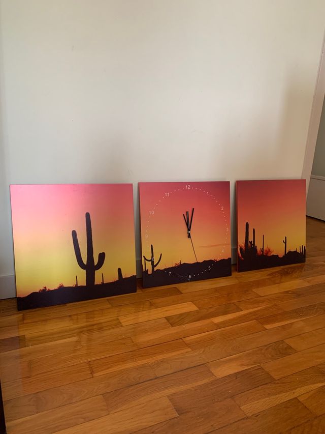 Cuadros lienzo reloj de pared