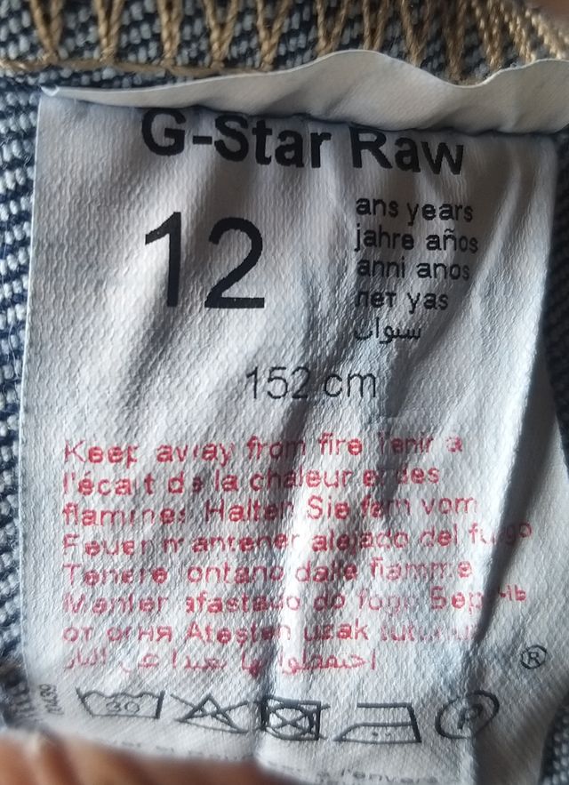 Vaquero niño/niña G-Star Skinny, marino, talla 12.