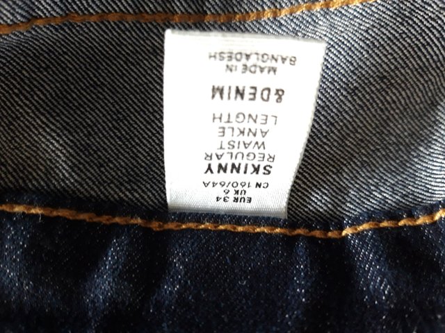 vaqueros pitillo talla 34