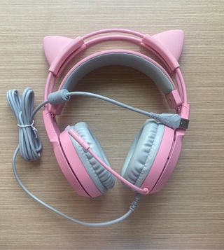 Cascos gaming con orejas de gato
