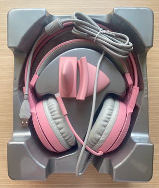 Cascos gaming con orejas de gato